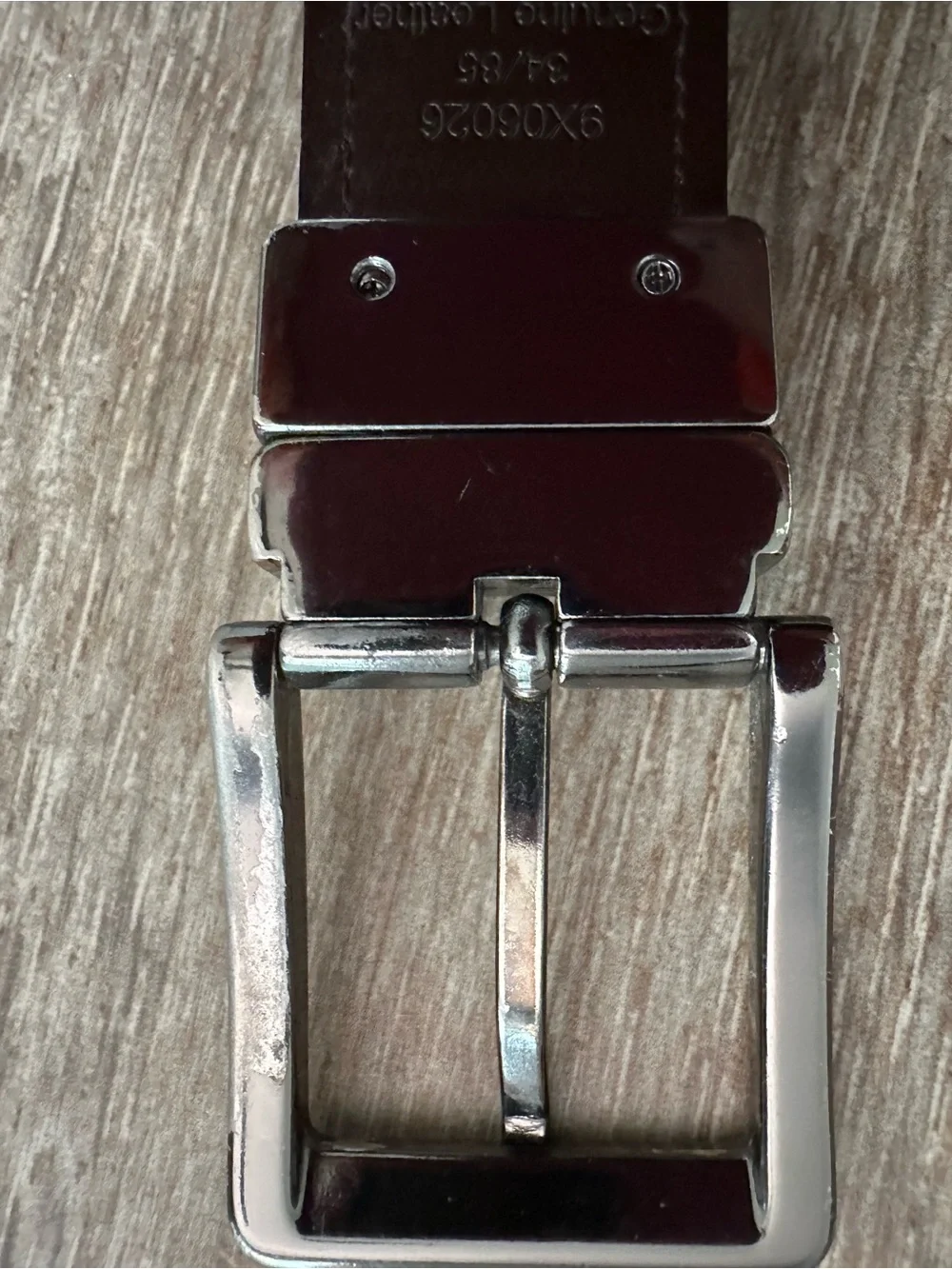 Classic Reversible Black to Brown Leather Belt with Silver Buckle